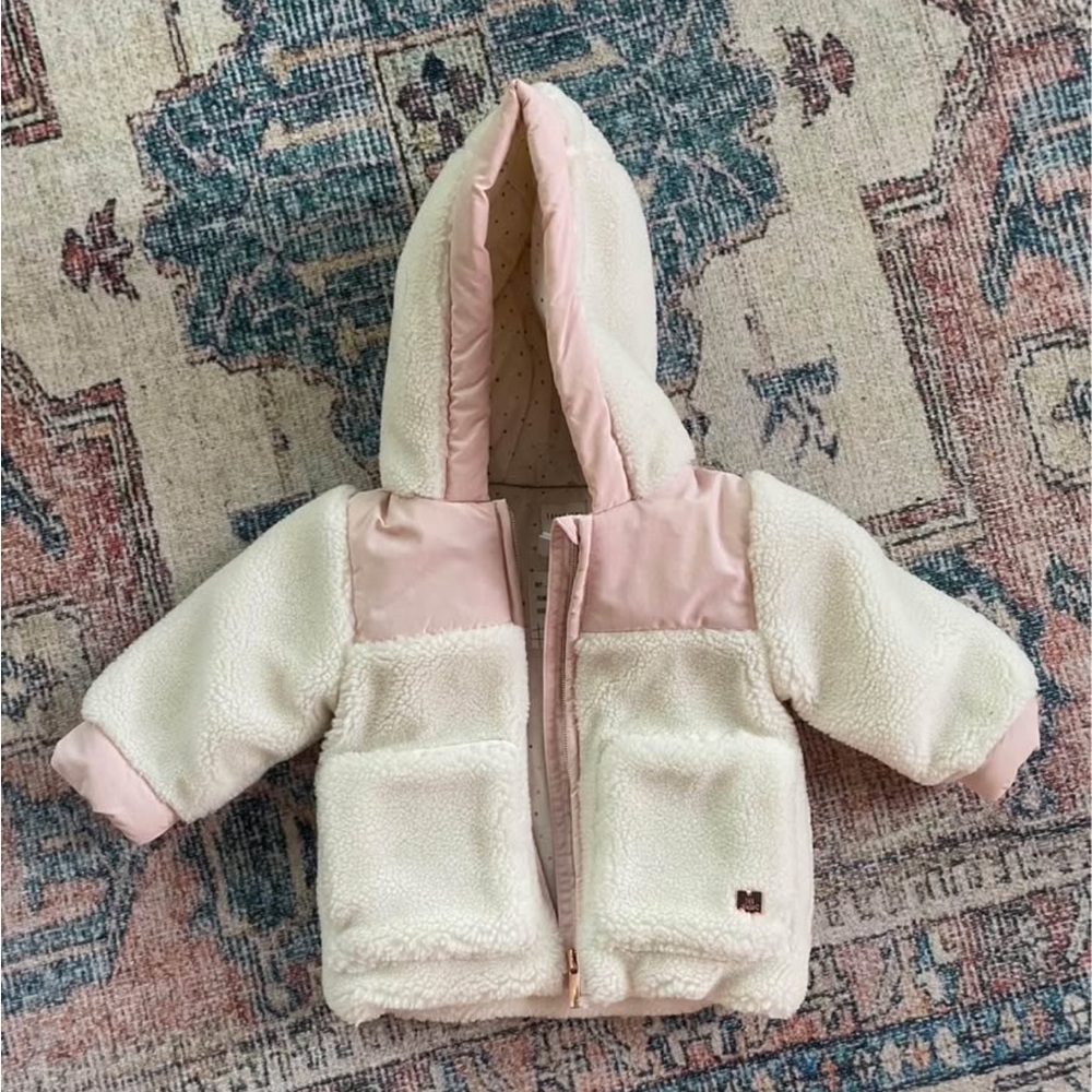 Carrément Beau fleece girls jacket, 12 months